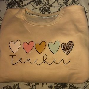 Brand new fleece teacher sweatshirt long sleeve. Size Xl